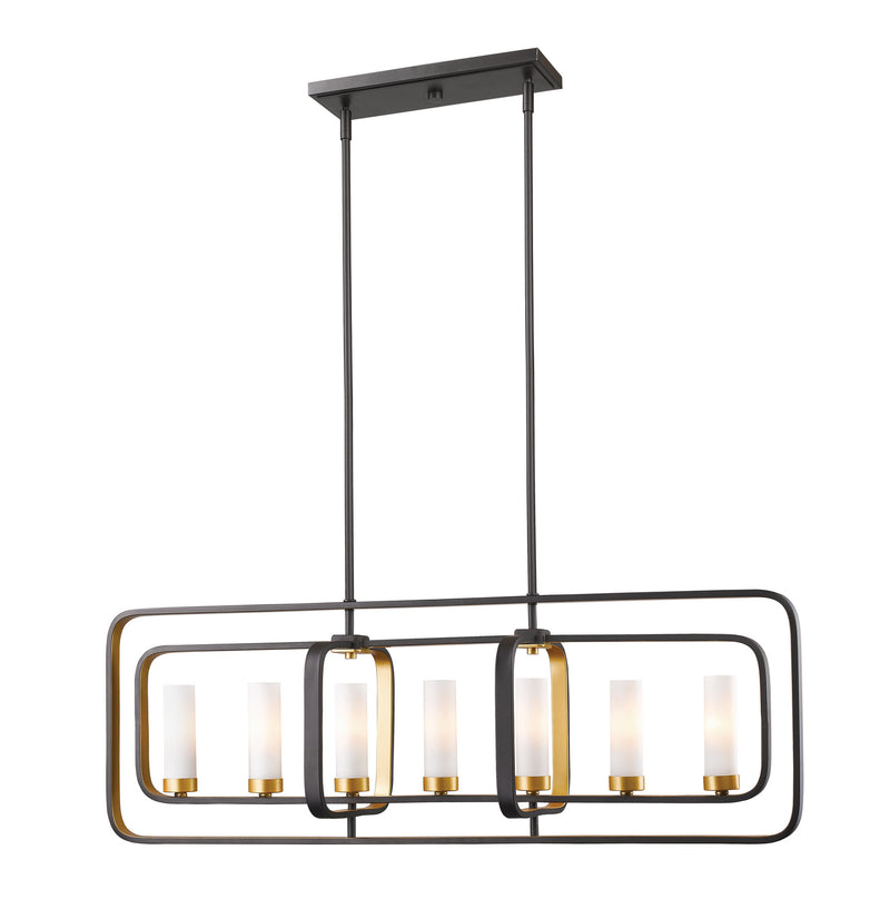 Z-Lite 6000-7L-BZGD Seven Light Linear Chandelier, Bronze Gold
