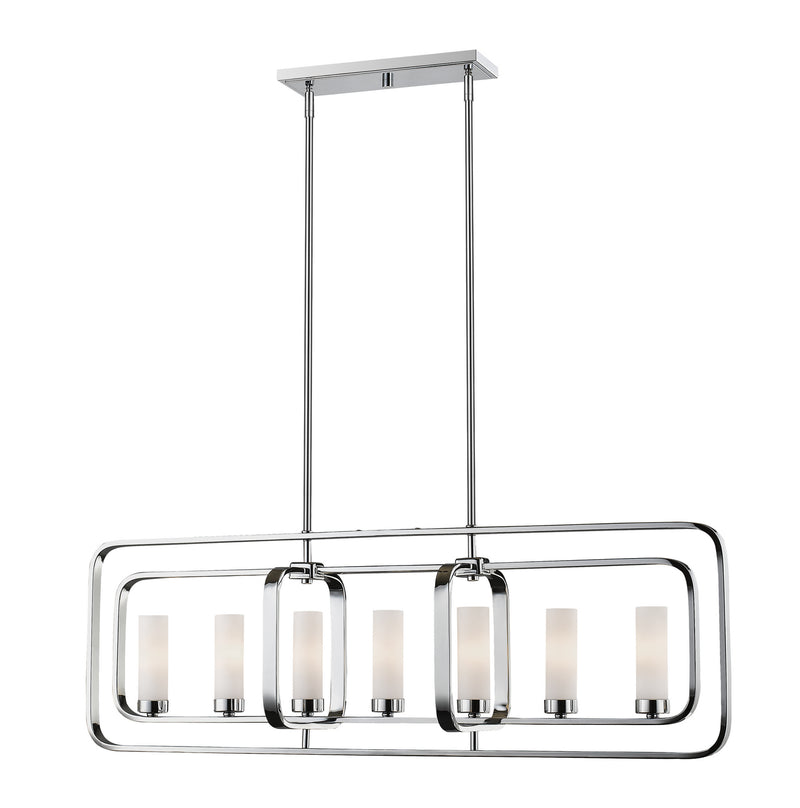 Z-Lite 6000-7L-CH Seven Light Linear Chandelier, Chrome