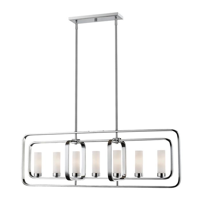 Z-Lite 6000-7L-CH Seven Light Linear Chandelier, Chrome