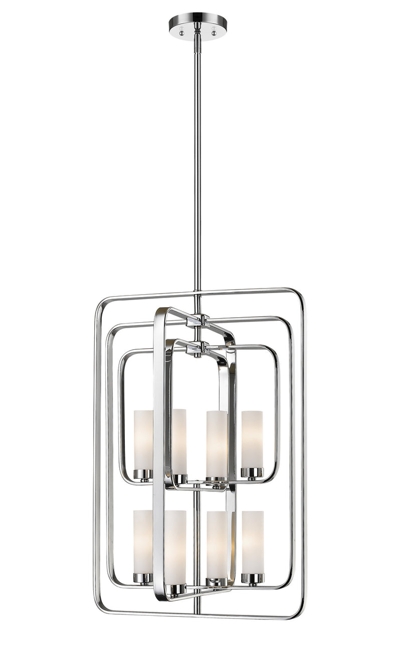 Z-Lite 6000-8B-CH Eight Light Chandelier, Chrome