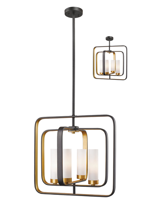 Z-Lite 6000SFC-BZGD Four Light Pendant, Bronze Gold