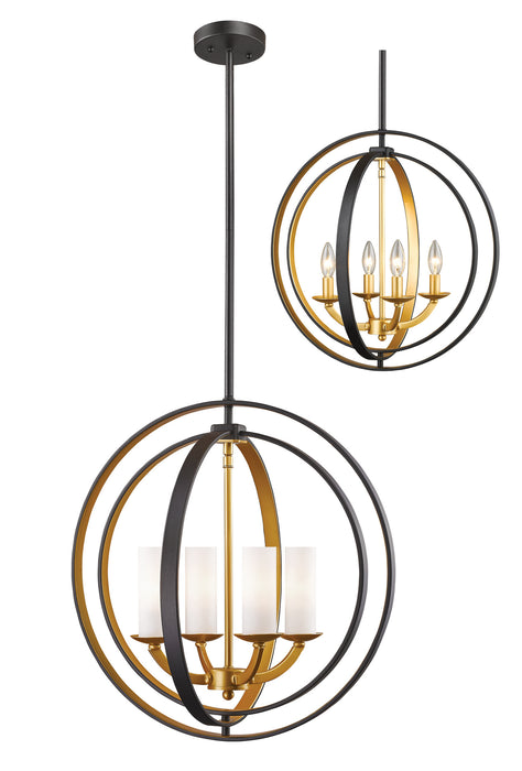 Z-Lite 6002-4S-BZGD Four Light Chandelier, Bronze Gold