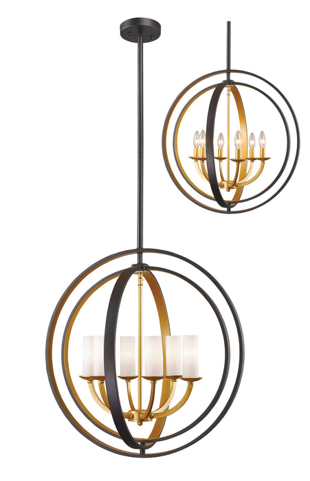 Z-Lite 6002-6L-BZGD Six Light Chandelier, Bronze Gold