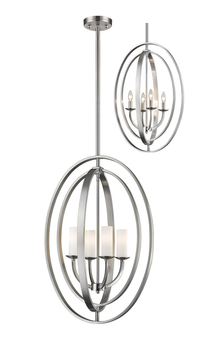 Z-Lite 6004-4L-BN Four Light Chandelier, Brushed Nickel