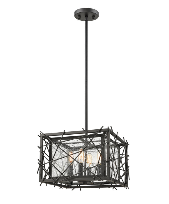 Z-Lite 8000-14BRZ Four Light Pendant, Bronze