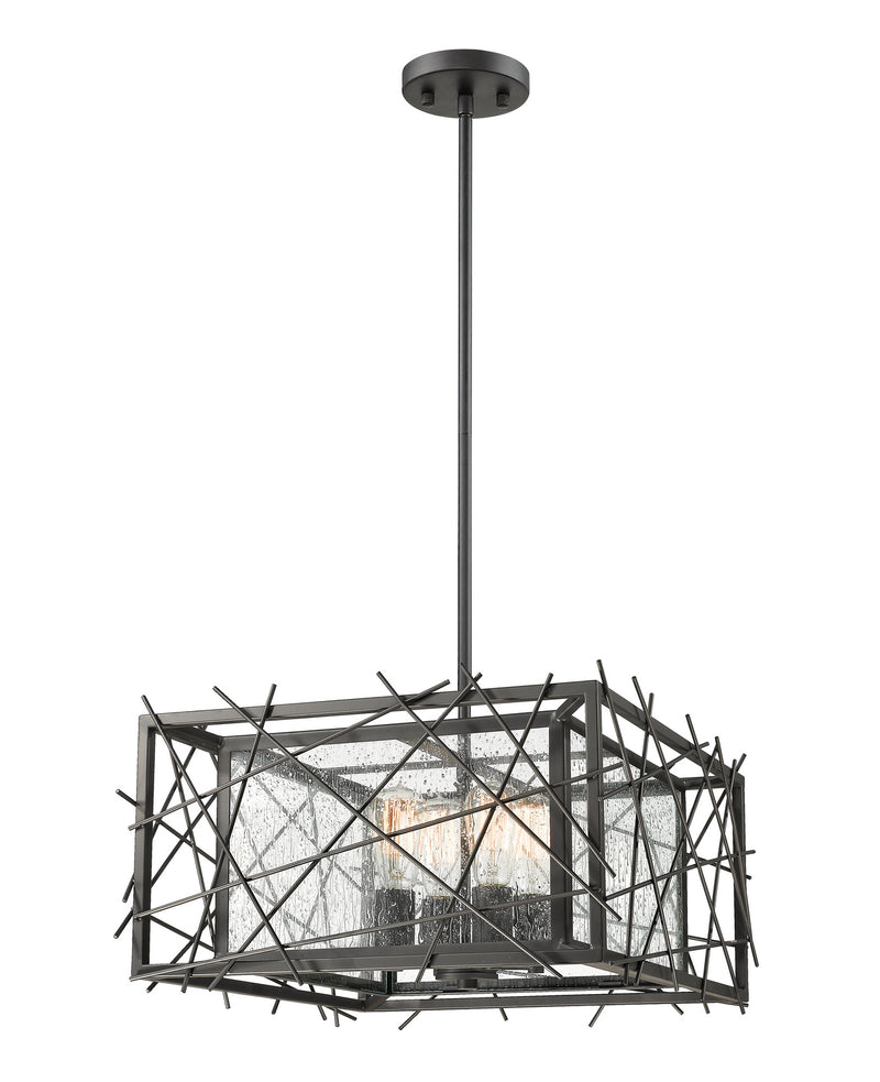Z-Lite 8000-18BRZ Four Light Chandelier, Bronze
