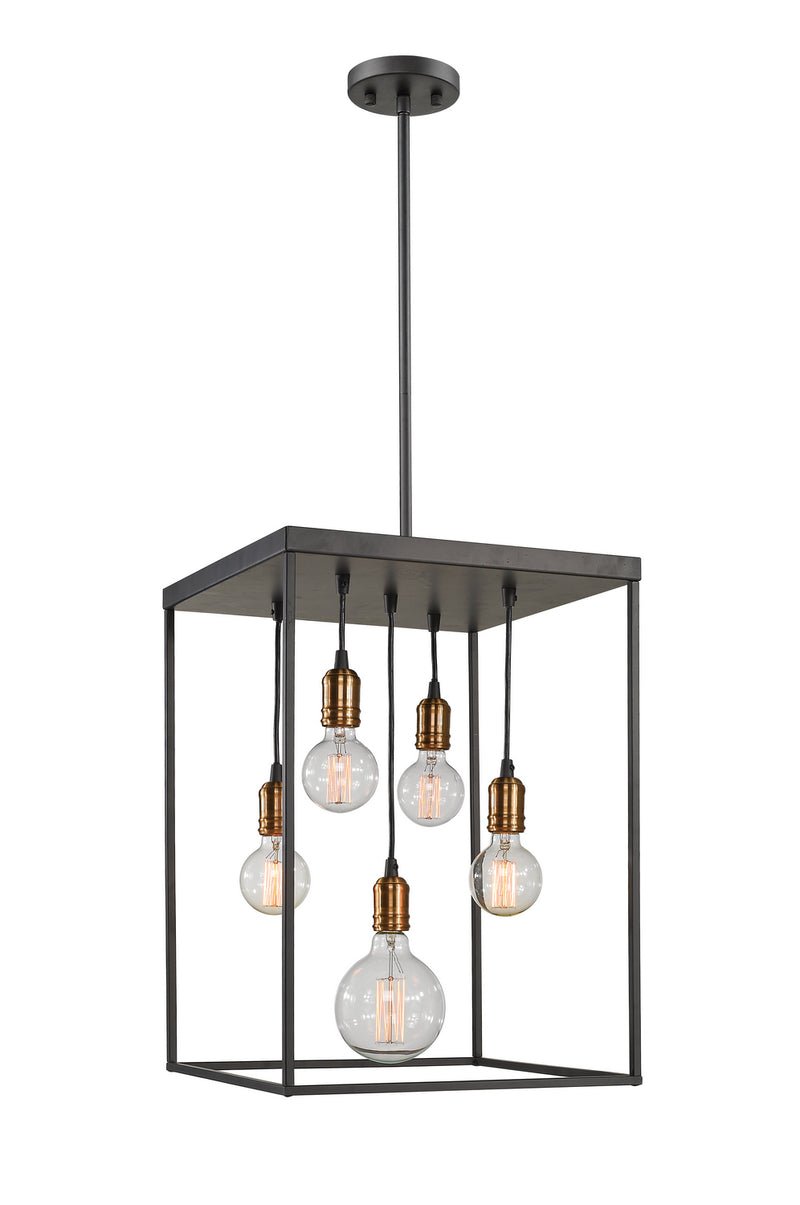 Z-Lite 8001-23BRZ Five Light Chandelier, Bronze