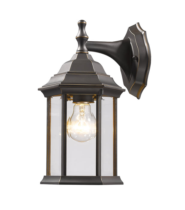 Z-Lite T21-ORB One Light Outdoor Wall Light, Oil Rubbed Bronze