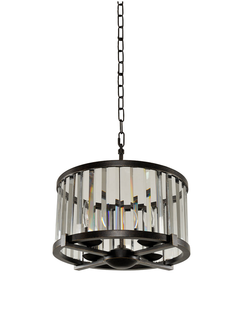 Kalco 314252SB Four Light Convertible Pendant - Semi Flush Mount, Sienna Bronze
