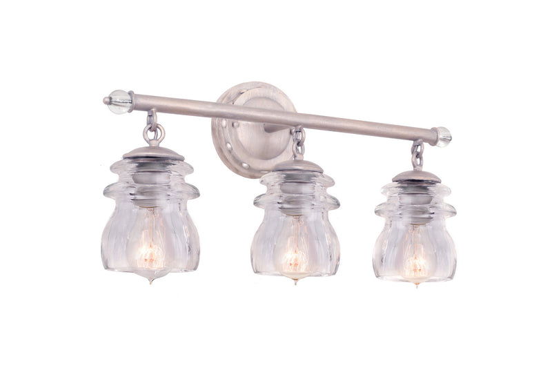 Kalco 6313PS Three Light Bath, Pearl Silver