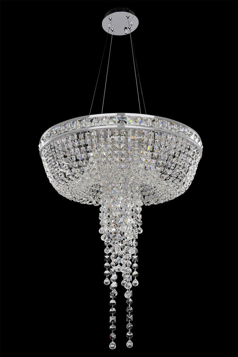 Allegri 027351-010-FR001 Six Light Convertible Pendant - Flush Mount, Chrome