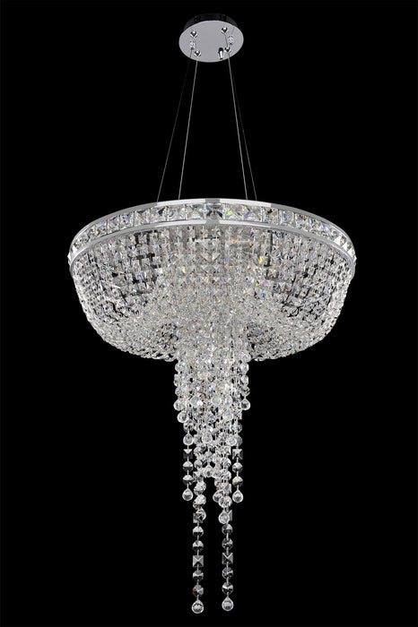 Allegri 027351-010-FR001 Six Light Convertible Pendant - Flush Mount, Chrome