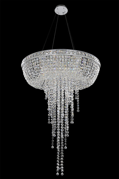 Allegri 027352-010-FR001 Eight Light Convertible Pendant - Flush Mount, Chrome