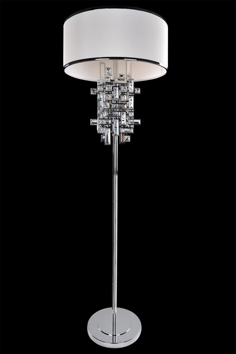 Allegri 027601-010-FR001 Three Light Floor Lamp, Chrome