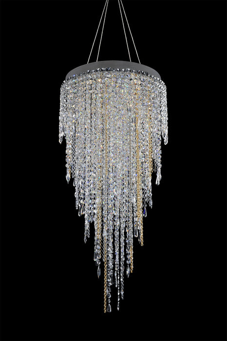 Allegri 028251-010-FR001 Ten Light Convertible Pendant - Flush Mount, Chrome