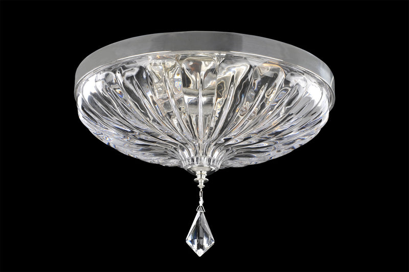 Allegri 028541-017-FR001 Three Light Flush Mount, Two Tone Silver