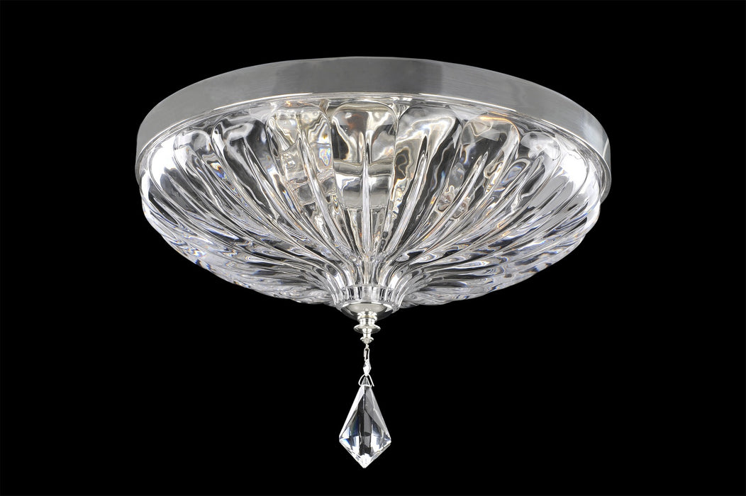 Allegri 028541-017-FR001 Three Light Flush Mount, Two Tone Silver