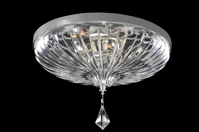 Allegri 028542-017-FR001 Four Light Flush Mount, Two Tone Silver