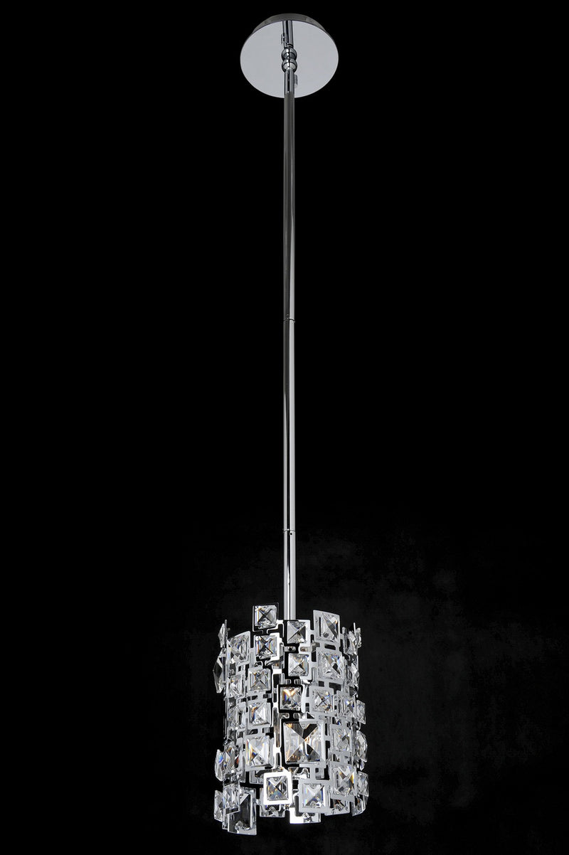 Allegri 028950-010-FR001 One Light Mini Pendant, Chrome