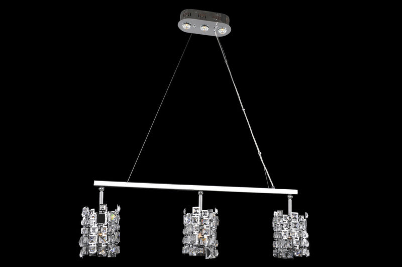 Allegri 028951-010-FR001 Three Light Island Pendant, Chrome