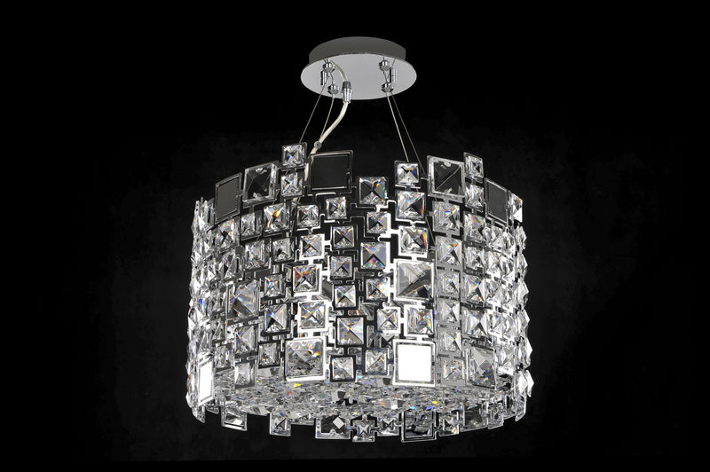 Allegri 028952-010-FR001 Four Light Pendant, Chrome