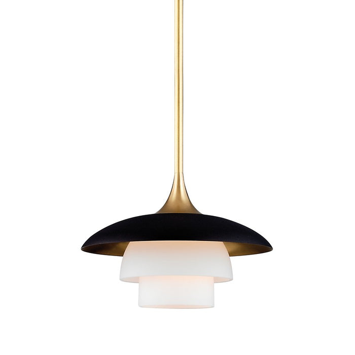Hudson Valley 1010-AGB One Light Pendant, Aged Brass