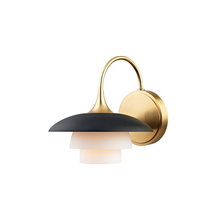 Hudson Valley 1011-AGB One Light Wall Sconce, Aged Brass