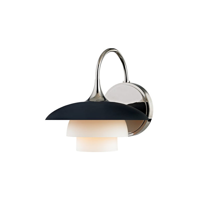 Hudson Valley 1011-PN One Light Wall Sconce, Polished Nickel