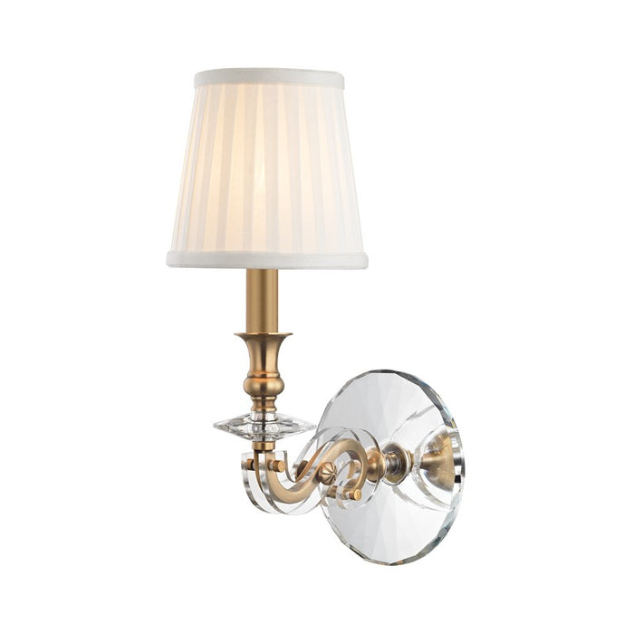 Hudson Valley 1291-AGB One Light Wall Sconce, Aged Brass