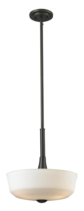 Z-Lite 411P15 Three Light Pendant, Coppery Bronze