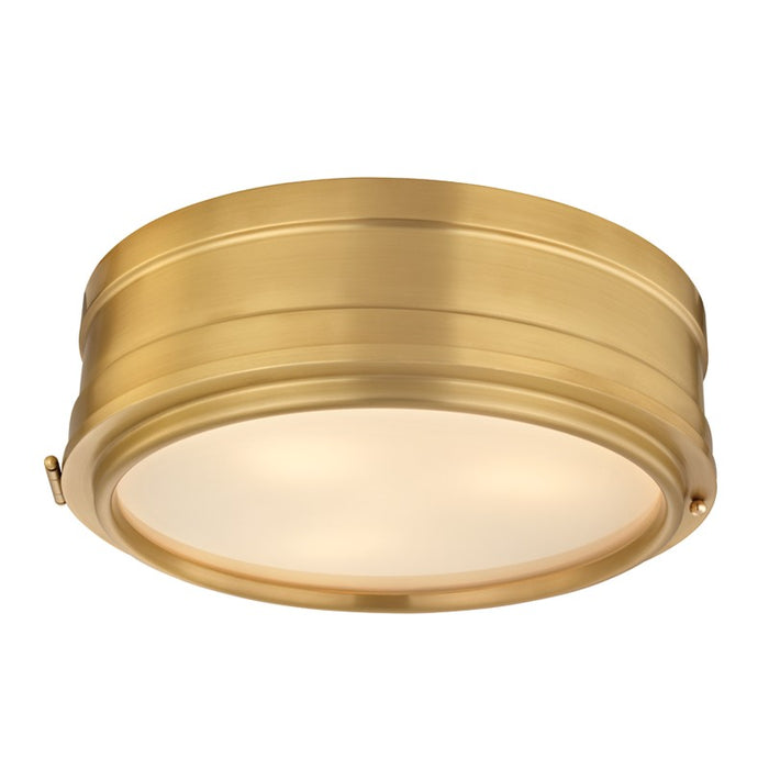 Hudson Valley 2314-AGB Three Light Flush Mount, Aged Brass