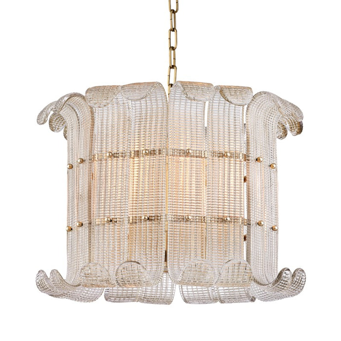 Hudson Valley 2908-AGB Eight Light Chandelier, Aged Brass