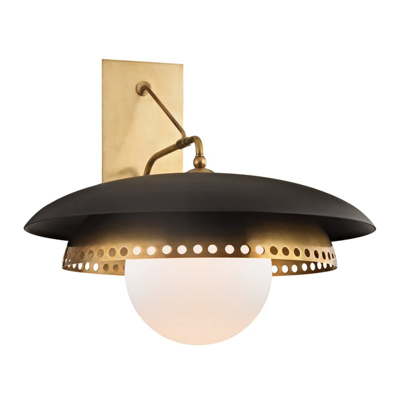 Hudson Valley 3300-AGB One Light Wall Sconce, Aged Brass