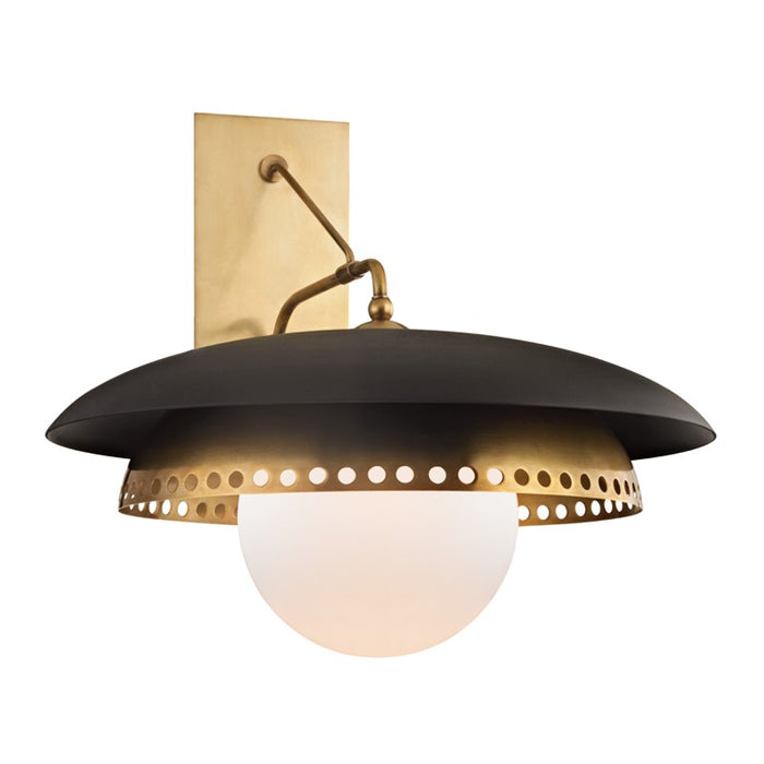 Hudson Valley 3300-AGB One Light Wall Sconce, Aged Brass