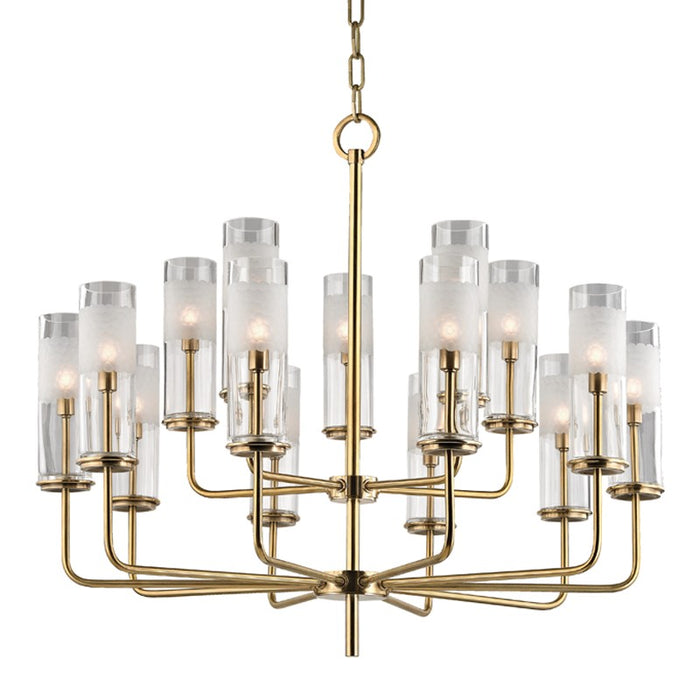 Hudson Valley 3930-AGB LED Chandelier, Aged Brass