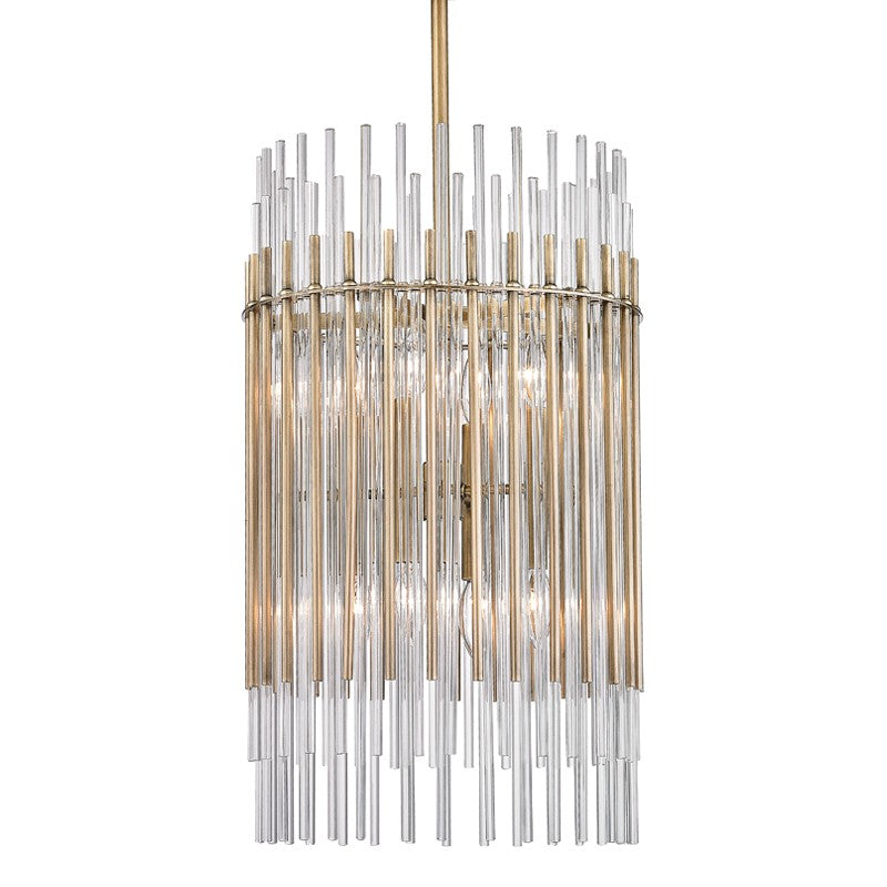 Hudson Valley 6315-AGB Eight Light Pendant, Aged Brass