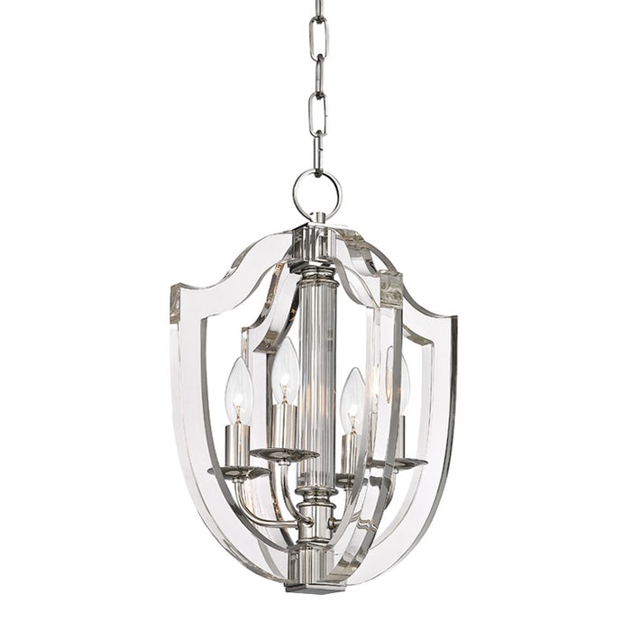 Hudson Valley 6512-PN Four Light Pendant, Polished Nickel