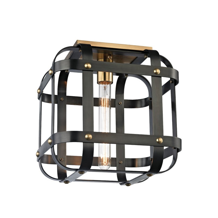Hudson Valley 6900-AOB One Light Semi Flush Mount, Aged Old Bronze