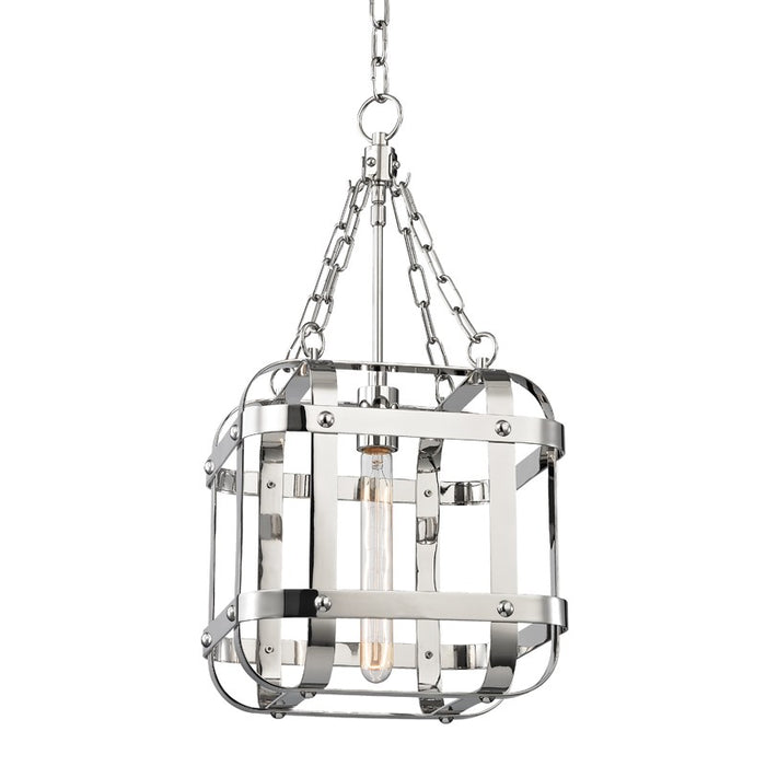 Hudson Valley 6912-PN One Light Pendant, Polished Nickel