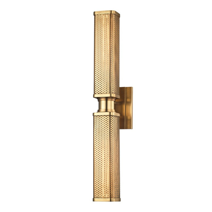 Hudson Valley 7032-AGB Two Light Wall Sconce, Aged Brass