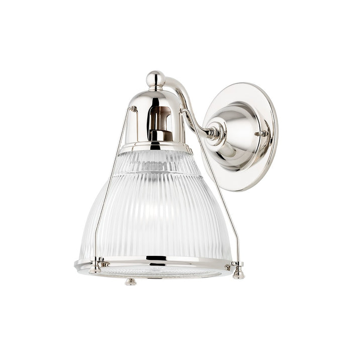 Hudson Valley 7301-PN One Light Wall Sconce, Polished Nickel