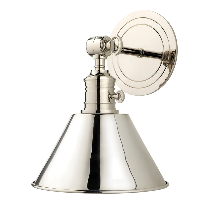 Hudson Valley 8321-PN One Light Wall Sconce, Polished Nickel