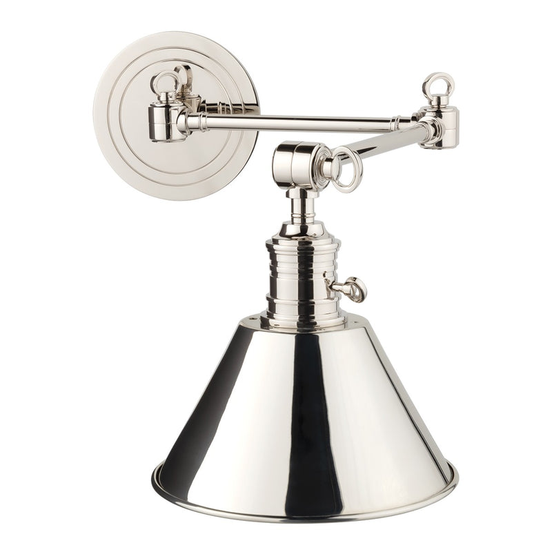 Hudson Valley 8322-PN One Light Wall Sconce, Polished Nickel