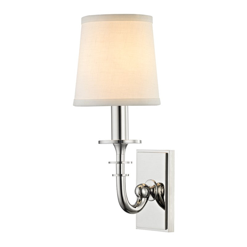 Hudson Valley 8400-PN One Light Wall Sconce, Polished Nickel