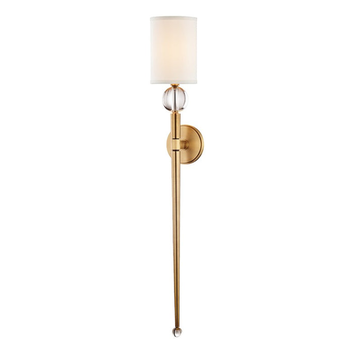 Hudson Valley 8436-AGB One Light Wall Sconce, Aged Brass