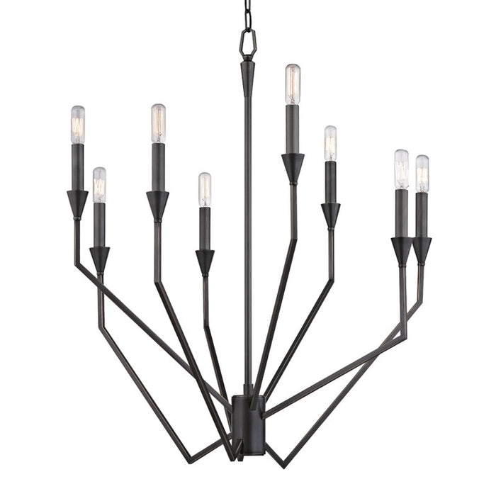 Hudson Valley 8508-OB Eight Light Chandelier, Old Bronze