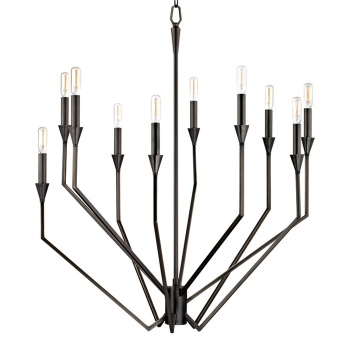 Hudson Valley 8510-OB Ten Light Chandelier, Old Bronze