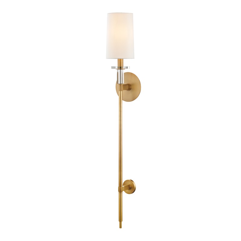 Hudson Valley 8536-AGB One Light Wall Sconce, Aged Brass