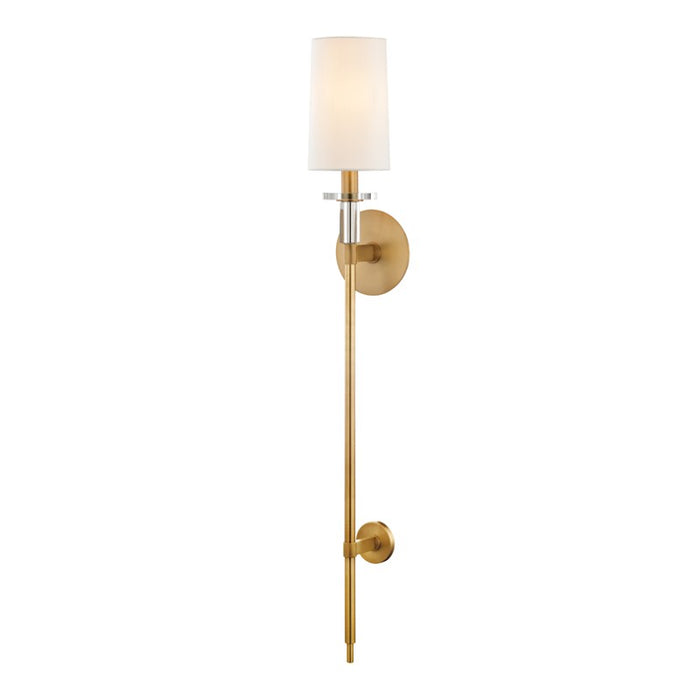 Hudson Valley 8536-AGB One Light Wall Sconce, Aged Brass