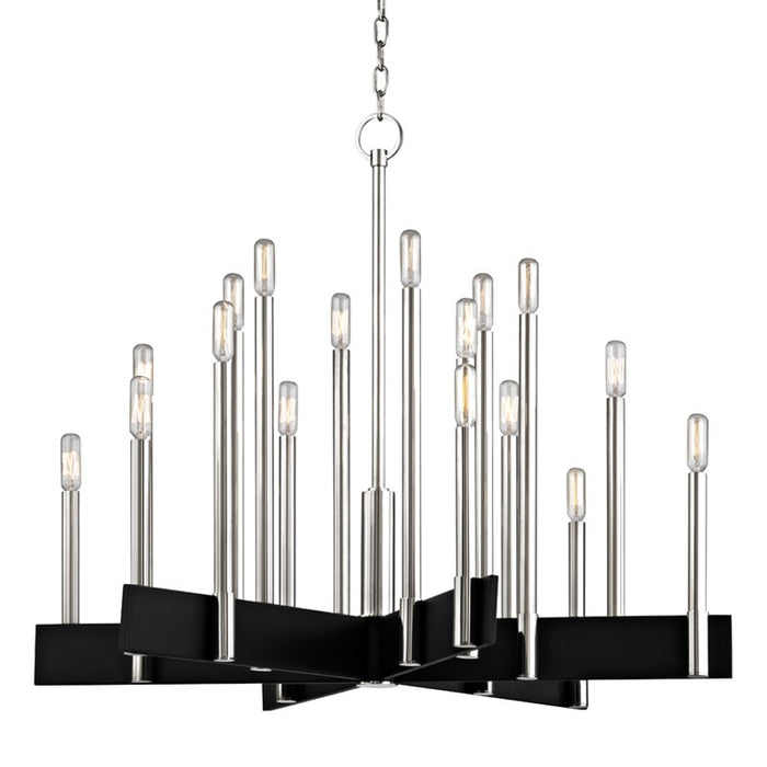 Hudson Valley 8834-PN 18 Light Chandelier, Polished Nickel
